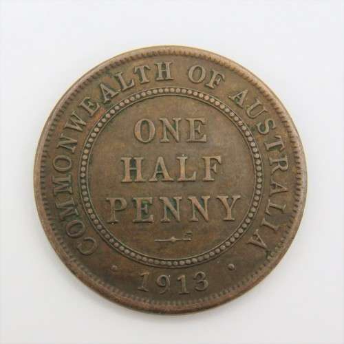 1913 Australia half penny VF