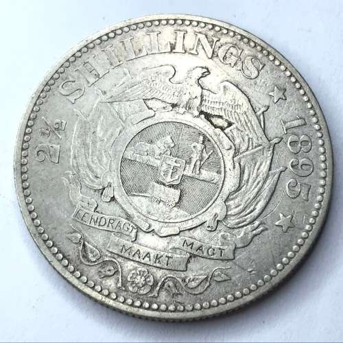 1895 ZAR Kruger Half Crown - aVF