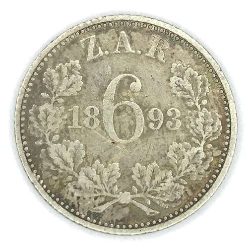 1893 ZAR Kruger sixpence