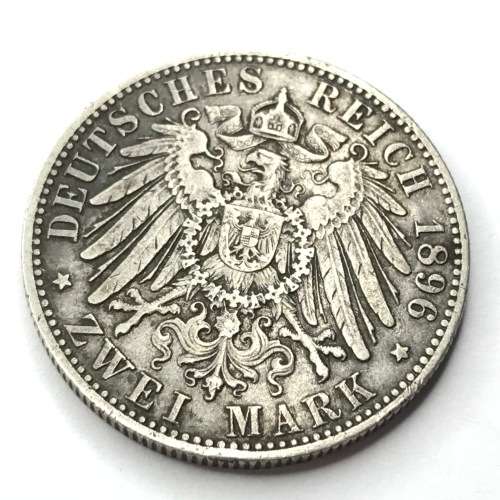 1896 German Prussia 2 Mark - VF+
