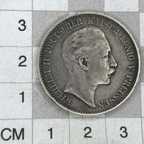 1896 German Prussia 2 Mark - VF+
