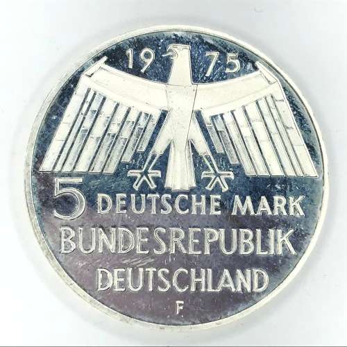 1975 German Bundes Republic 5 Mark - proof