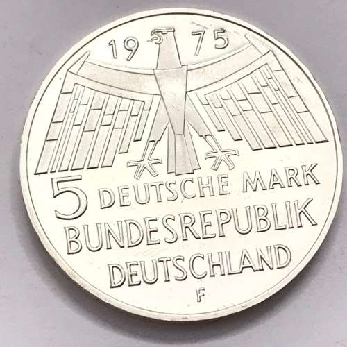 1975 German Bundes Republic 5 Mark - proof