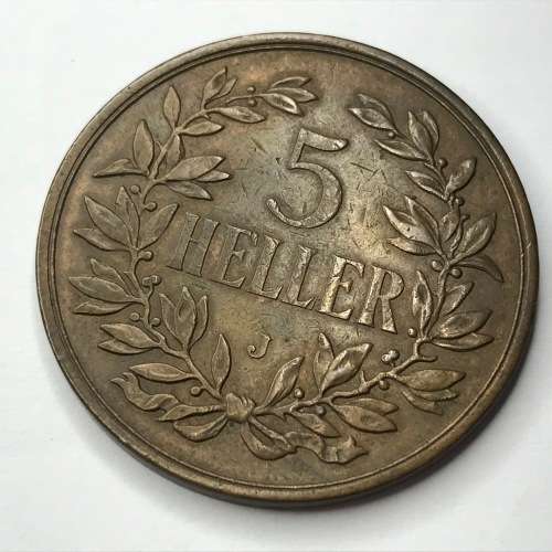 1908 j German East Africa 5 Heller - XF