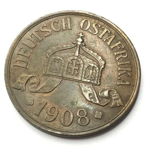 1908 j German East Africa 5 Heller - XF