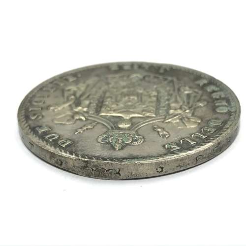 1813 Italian States Scarce 5 LIRE - Cracked die version (Neck) - XF+