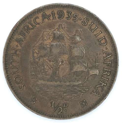 1934 SA Union Half Penny - XF+