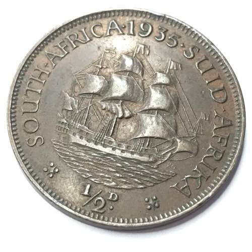 1934 SA Union Half Penny - XF+