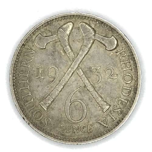 1932 Southern Rhodesia Sixpence - AU