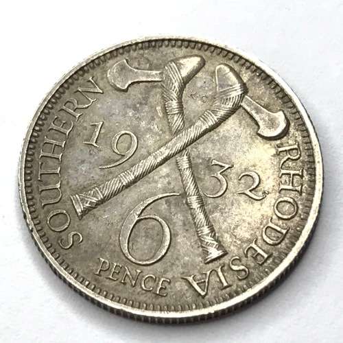 1932 Southern Rhodesia Sixpence - AU