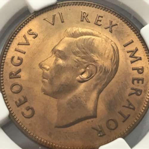 1947 SA Union penny graded PF 65 RD by NGC - YES PF 65 and RED