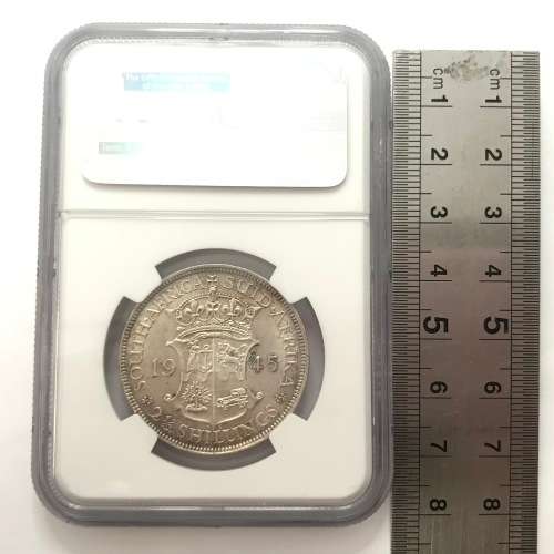 1945 SA Union half crown graded as AU55 by NGC