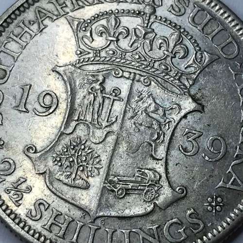 1939 SA Union Half Crown - XF+ - Scarce