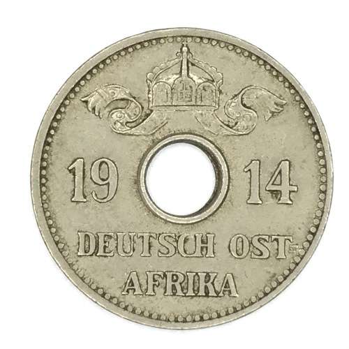 1914 j German East Africa 5 Heller - XF