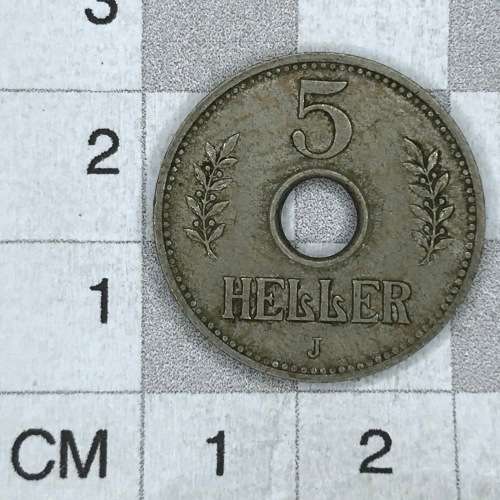 1914 j German East Africa 5 Heller - XF