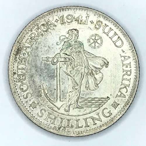 1941 SA Union Shilling - Uncirculated - Excellent