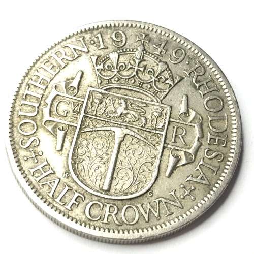 1949 Rhodesia Half Crown - aXF