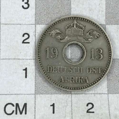 1913 A German East Africa 5 Heller - XF+