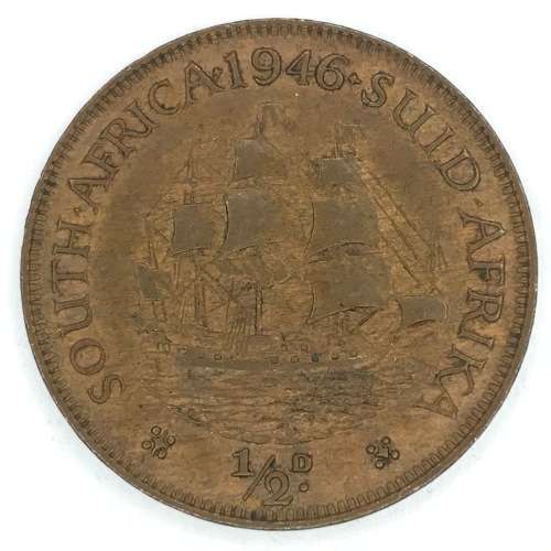 1946 SA Union Half Penny - EF+ (AU)