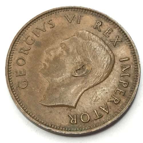 1946 SA Union Half Penny - EF+ (AU)