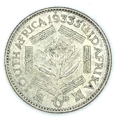 1933 SA Union 6d Sixpence - AU