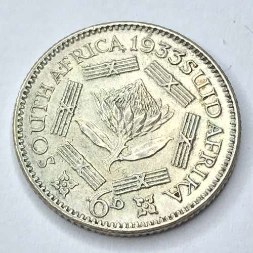 1933 SA Union 6d Sixpence - AU