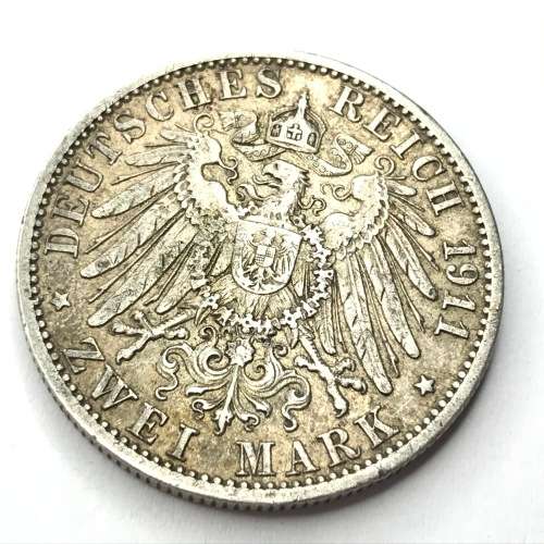1911 A Germany Prussia Two Mark - XF