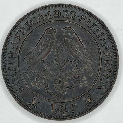 1932 SA Union Farthing - AU+