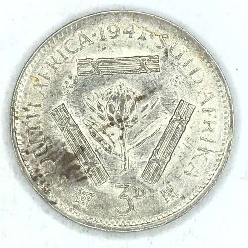 1941 SA Union 3d Pence - Uncirculated