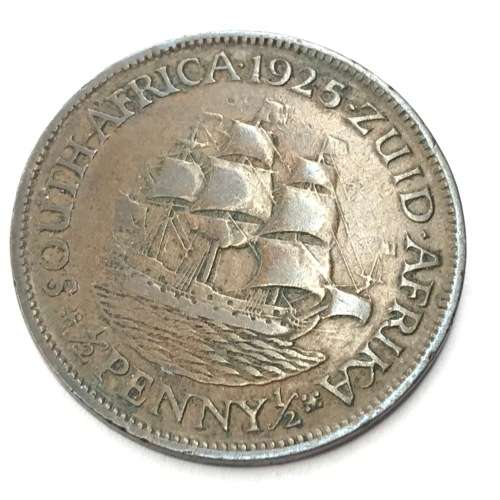 1925 SA Union Half Penny - Very scarce