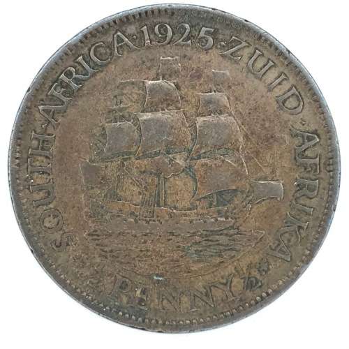 1925 SA Union Half Penny - Very scarce