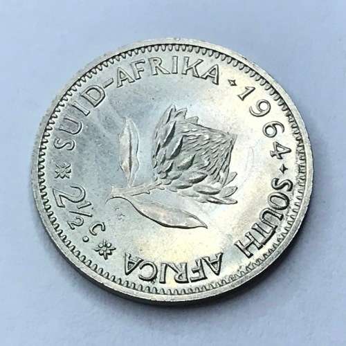 Full set of 1961 to 1964 RSA 2 1/2 Cents