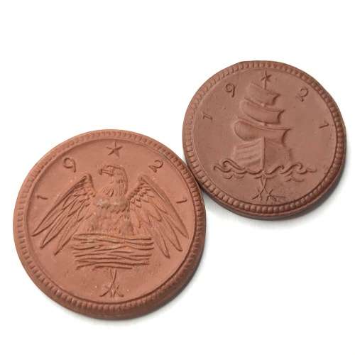 Set of 1921 German notgeld pieces - porcelain
