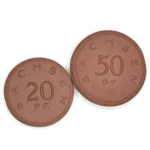 Set of 1921 German notgeld pieces - porcelain