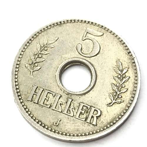 1914 German East Africa j 5 Heller -