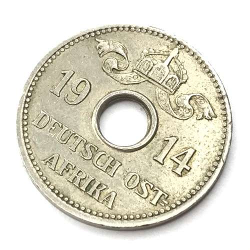 1914 German East Africa j 5 Heller -