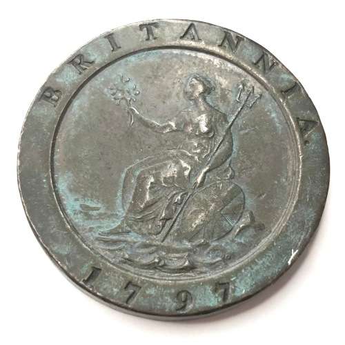 1797 British George III Cartwheel 2 Pence - SCARCE