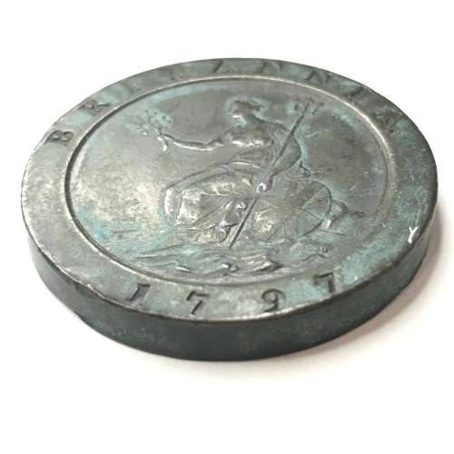 1797 British George III Cartwheel 2 Pence - SCARCE