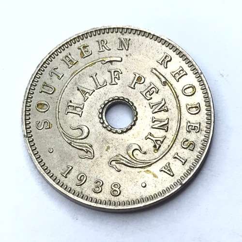 1938 Southern Rhodesia half penny - UNC