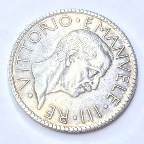 1927 Italy silver 20 LIRE - XF perfect rim