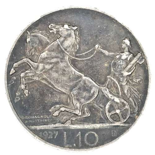 1927 Italy Ten Lire - XF+