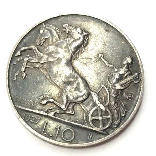 1927 Italy Ten Lire - XF+