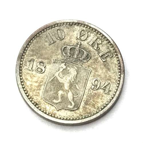 1894 Norway Ten ORE - XF