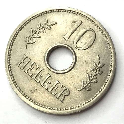 1910 J German East Africa 10 Heller - UNC - Lovely coin