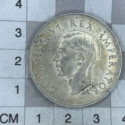 1942 SA Union Half Crown - Full lustre - Light bag marks - AU+