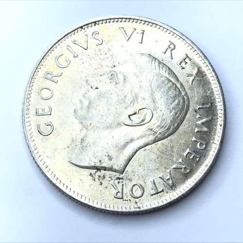 1942 SA Union Half Crown - Full lustre - Light bag marks - AU+