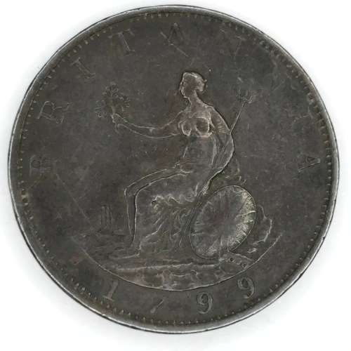1799 Great Britain George 3 Half Penny - VF+