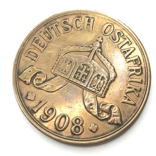 1908 German East Africa 5 Heller - Lovely XF coin