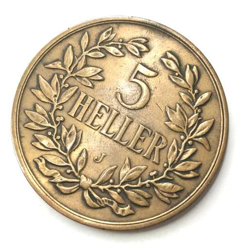 1908 German East Africa 5 Heller - Lovely XF coin