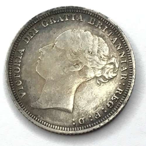 1881 Great Britain Sixpence - toned
